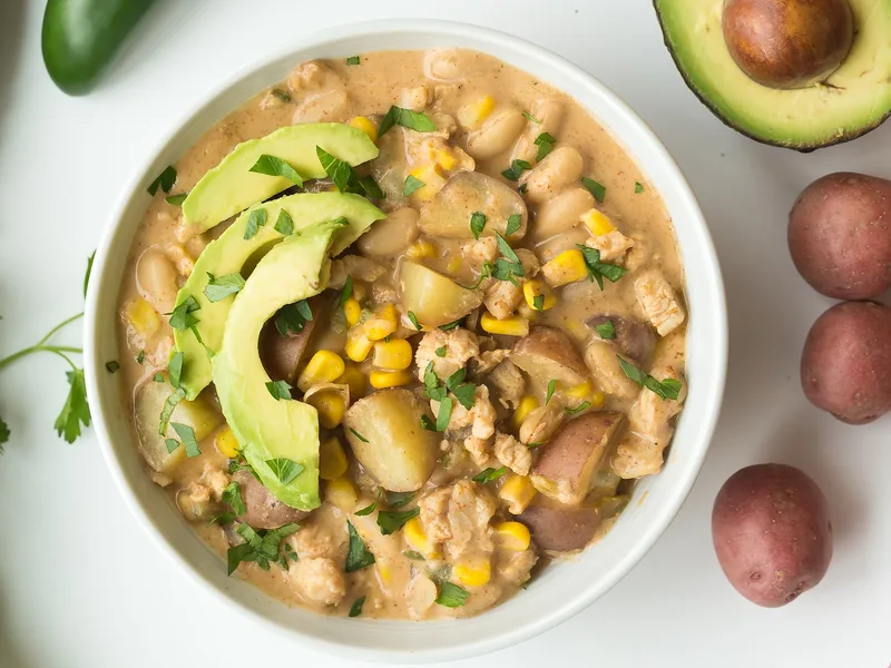 White Chicken Chili with Little Potatoes