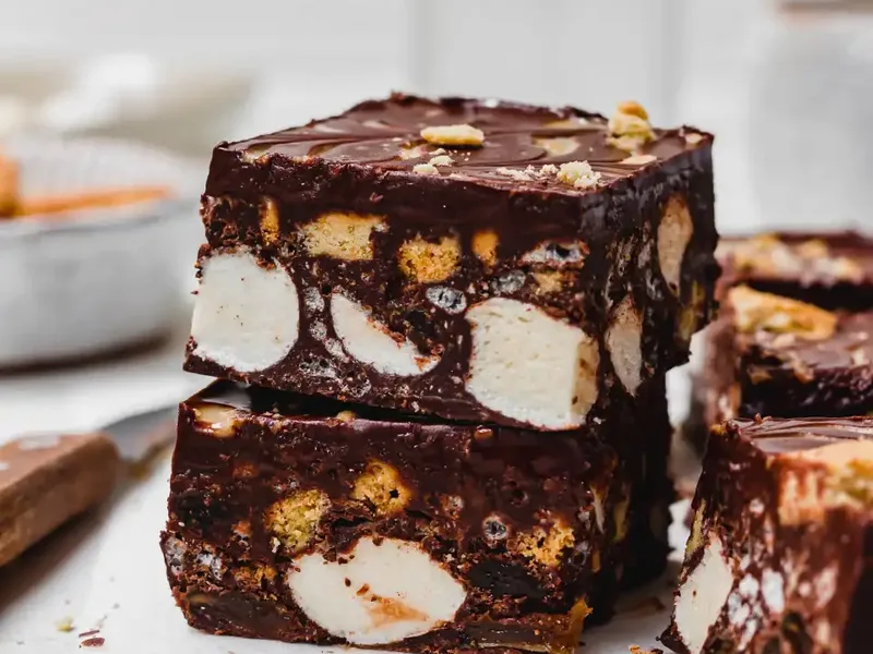 Easy Vegan Gluten-Free Rocky Road Bars