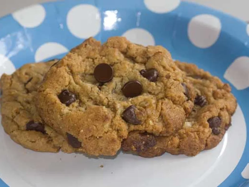 Chocolate Chip Granola Cookies with Toasted Walnuts
