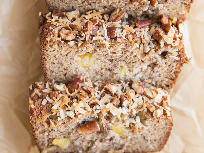 Grain-Free Almond Flour Hummingbird Bread with Banana Pineapple