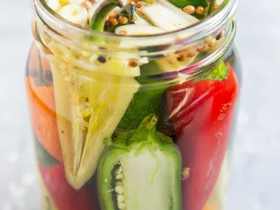 Quick Pickled Peppers with Spiced Vinegar