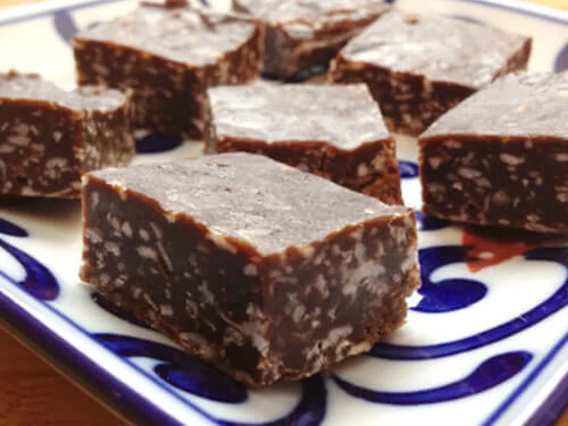 No-Bake Coconut Honey Candy with Cocoa