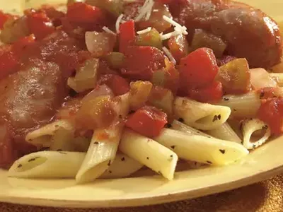 Penne with Italian Sausage and Peppers