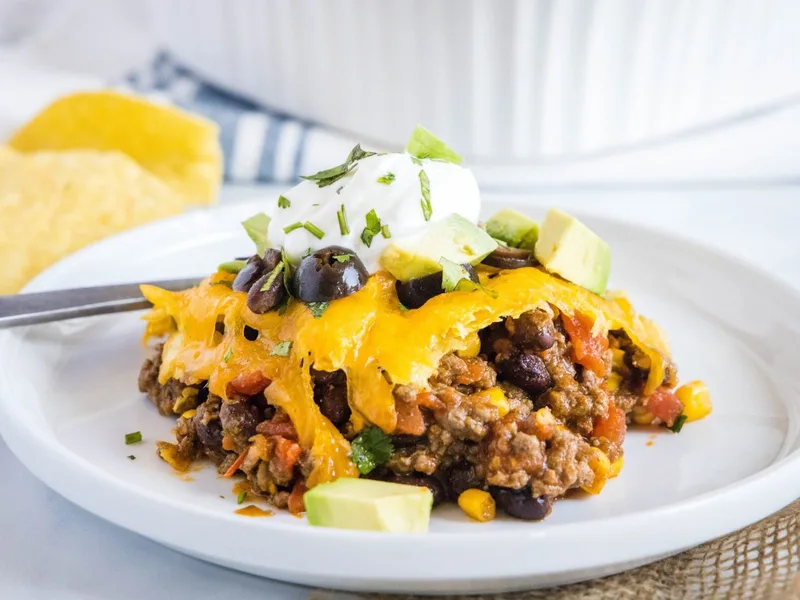 Cheesy Taco Rice Casserole - Easy One-Dish Mexican Dinner