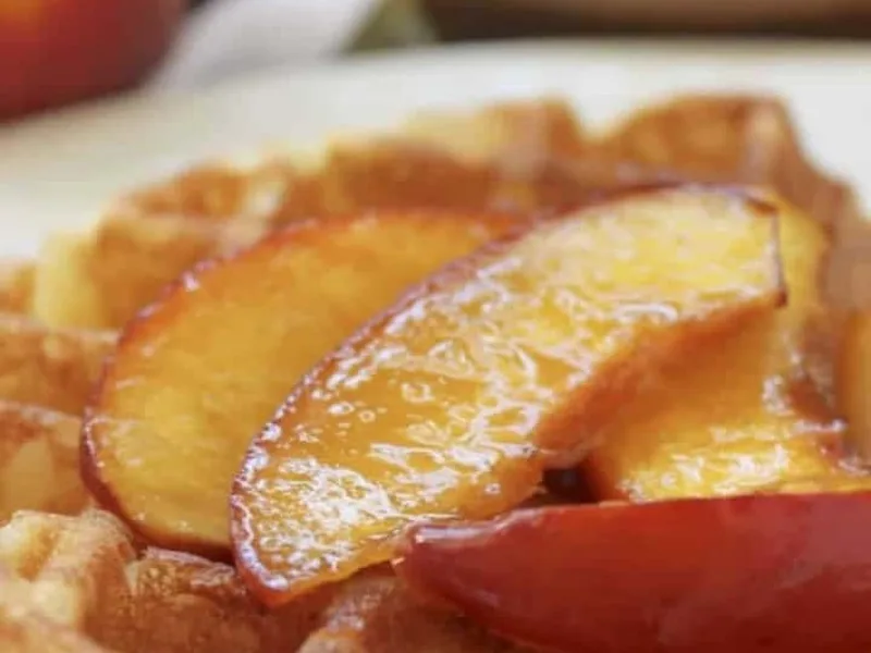 Buttery Maple Peach Sauce for Waffles and Ice Cream