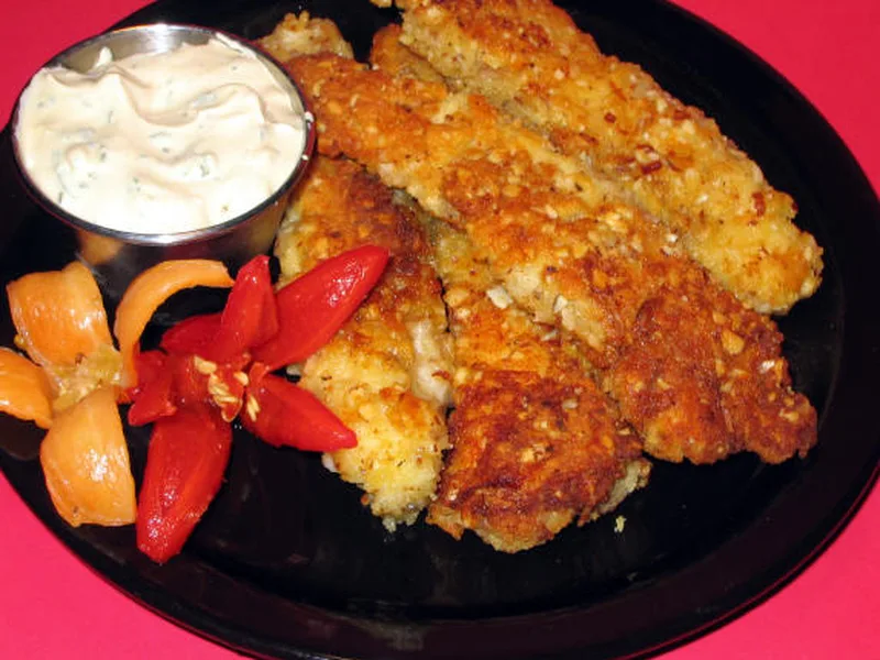 Crispy Almond Crusted Chicken Fingers
