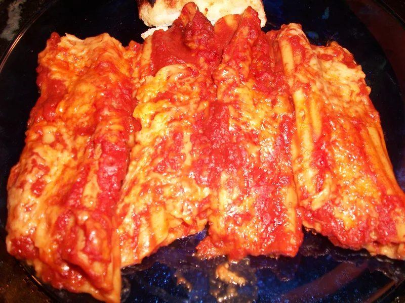 Cheesy Chicken Manicotti Bake with Ricotta