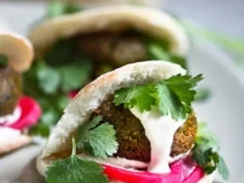 Crispy Fried Chickpea Falafels with Cilantro