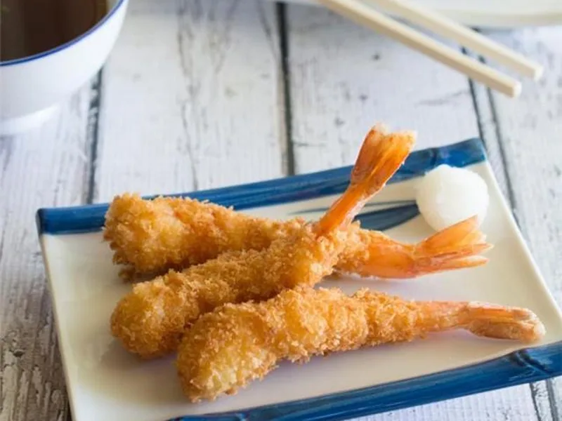 Crispy Japanese Ebi Fry with Dashi Dipping Sauce
