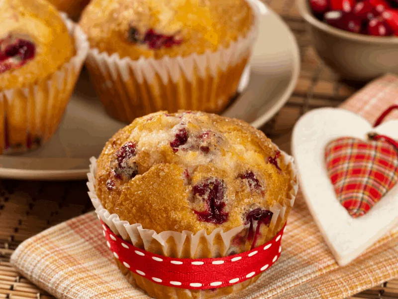 Air Fryer Cranberry Orange Muffins with Warm Spices