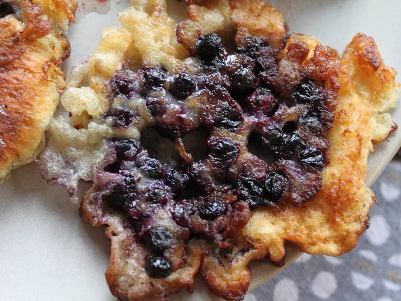 Crispy Berry-Stuffed Pancakes with Blueberries