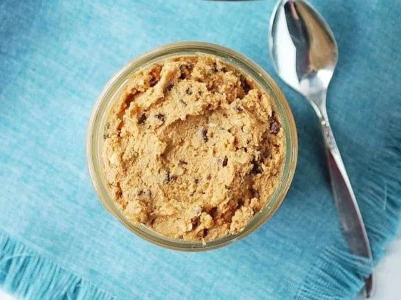 No-Bake Protein Cookie Dough with Chocolate Chips