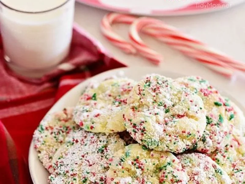 Gooey Butter Cookies with Sprinkles