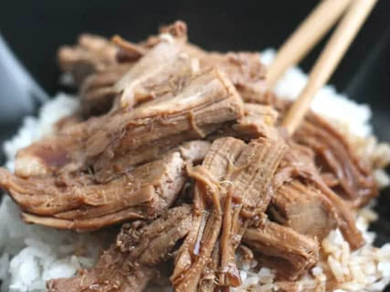 Slow Cooker Asian Pulled Pork with Soy Oyster Glaze