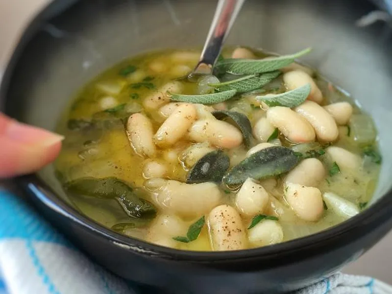 Mustard and Sage White Bean Soup