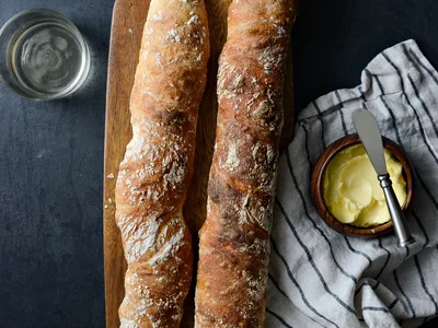 No-Knead French Bread with Long Cold Ferment