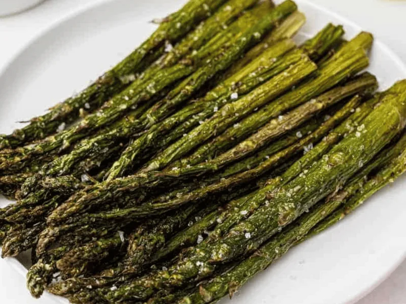 Air Fryer Asparagus with Sea Salt and Olive Oil