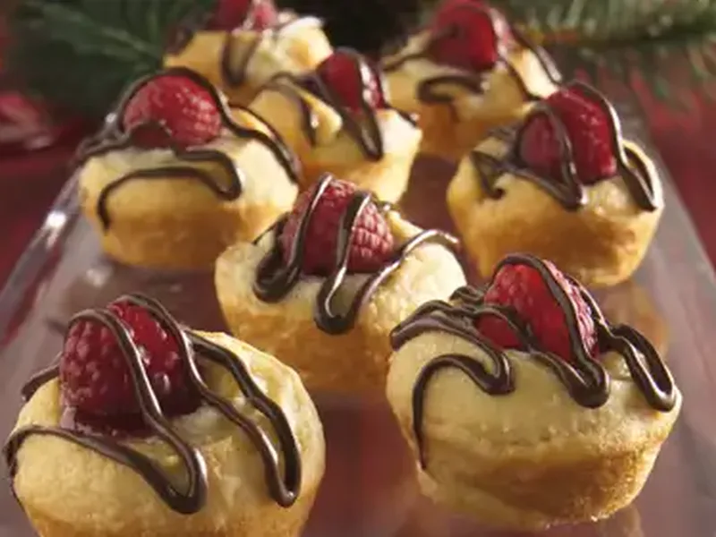 Mini Raspberry-Almond Cream Cheese Swirl Pastries