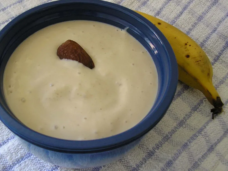 Silky Banana Date Tofu Pudding - Dairy-Free Dessert