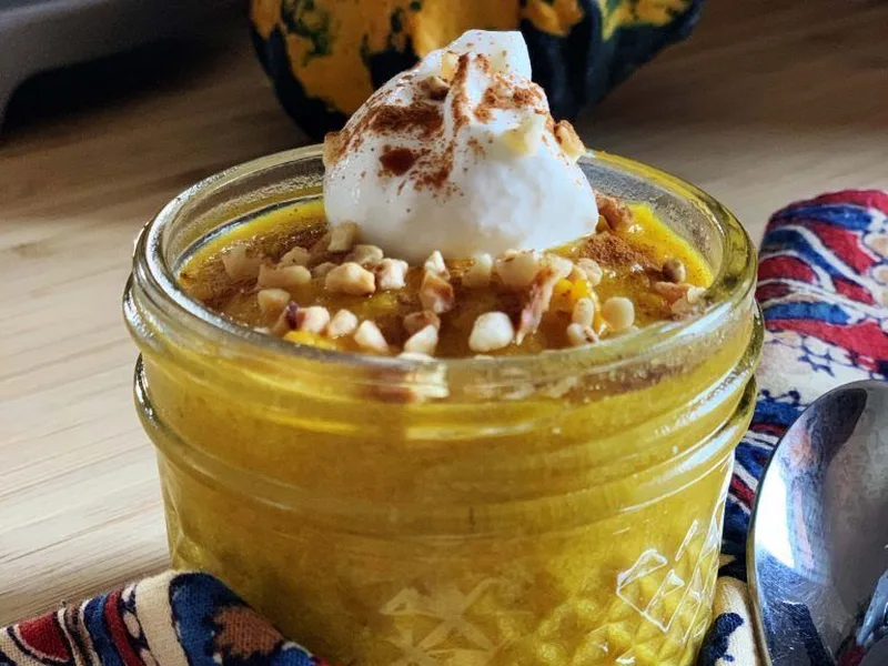 Dairy-Free Pumpkin Mousse with Coconut Cream