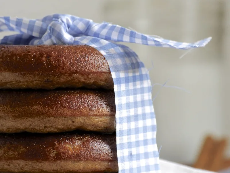 Grain-Free Cinnamon Spice Baked Doughnuts with Honey Glaze
