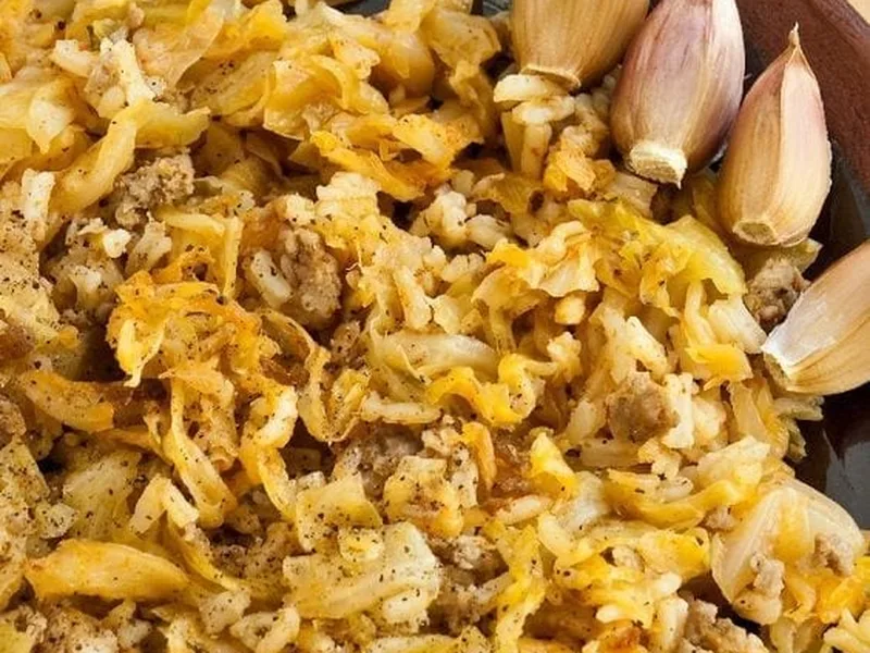Weight Watchers Ground Beef and Cabbage Rice Casserole