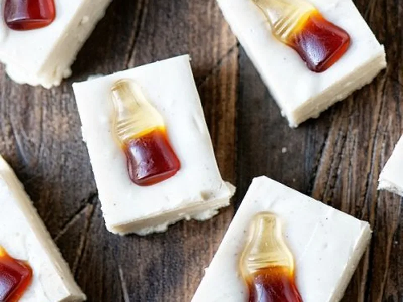 Coke Vanilla Float Fudge with White Chocolate and Marshmallow