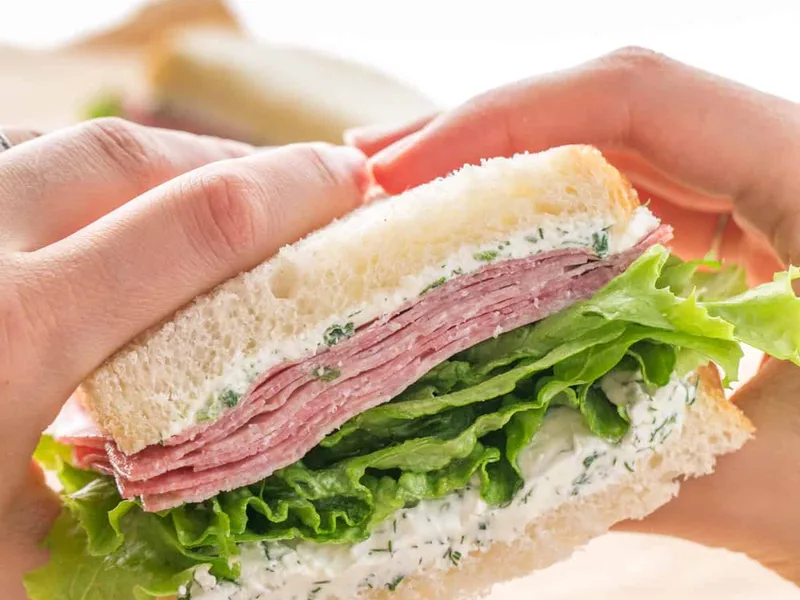 Herbed Cream Cheese Salami Sandwich