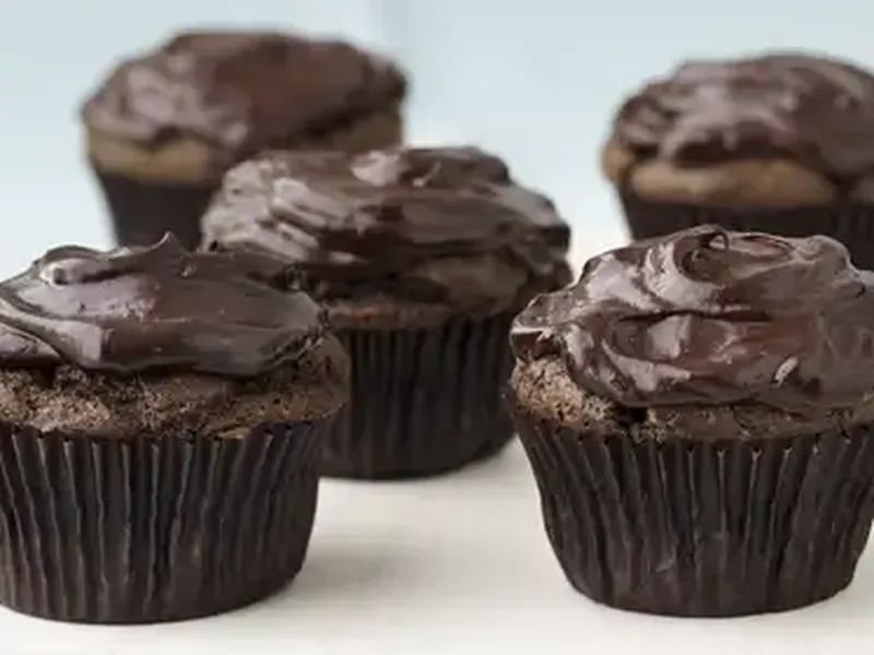 Vegan Chocolate Avocado Cupcakes with Coconut Frosting