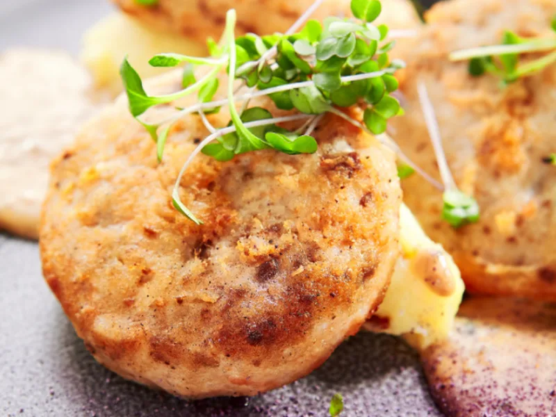 Crispy Leftover Chicken Cakes with Creole Seasoning