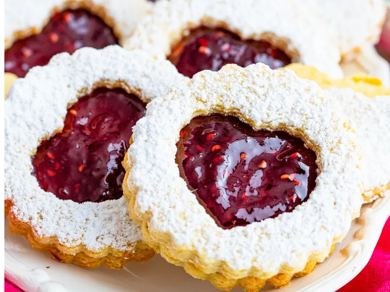 Air Fryer Linzer Cookies with Lemon Zest and Raspberry Jam