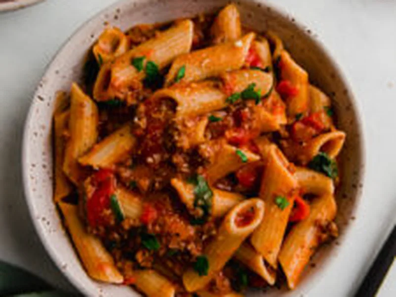 Gluten Free Instant Pot One-Pot Beef Pasta with Spinach