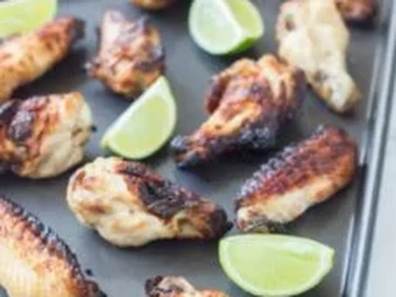 Honey Lime Lemongrass Baked Chicken Wings with Essential Oils