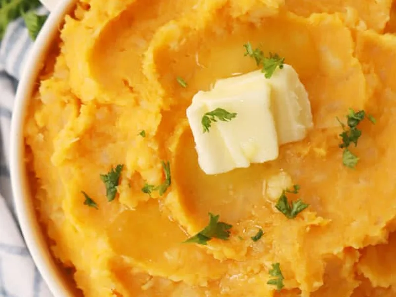Creamy Mashed Root Vegetables with Butter and Herbs