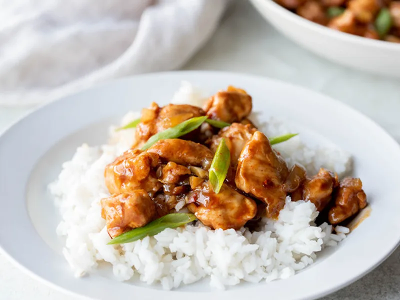 Bourbon Chicken with Soy-Ginger Glaze