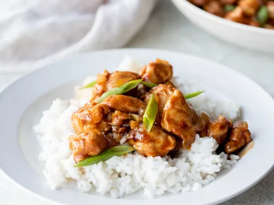 Bourbon Chicken with Soy-Ginger Glaze