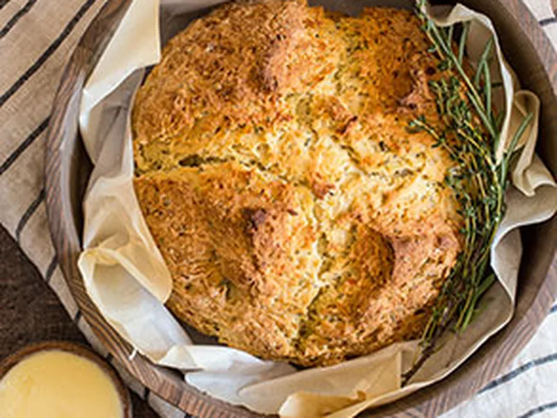 Idaho Potato Herb Soda Bread with Fresh Rosemary and Thyme