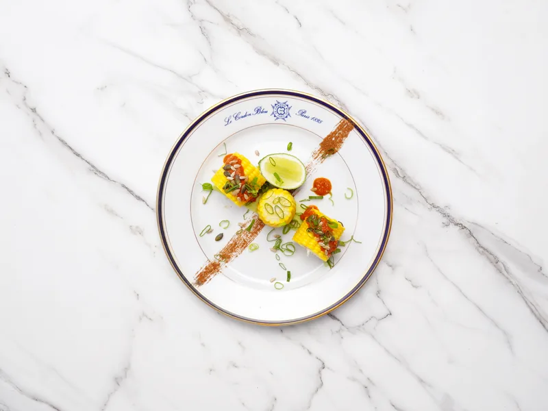 Spicy Corn on the Cob with Harissa Sauce