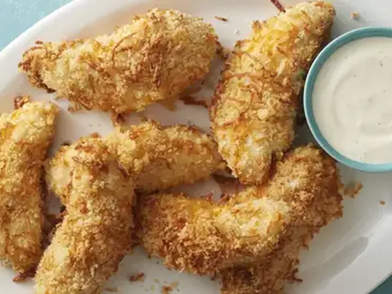Air Fryer Cheddar Ranch Chicken Tenders with Panko Coating