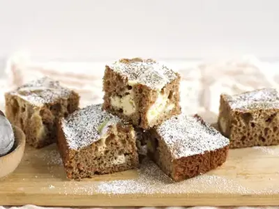 Cream Cheese Swirled Carrot Cake Bars with Betty Crocker Mix