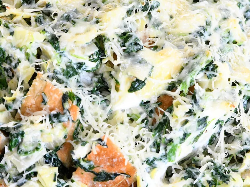 Spinach Artichoke Pull Apart Bread with Parmesan and Cream Cheese
