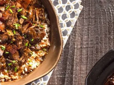 Slow Cooker Asian-Style Beef Stew with Crispy Beef Fry