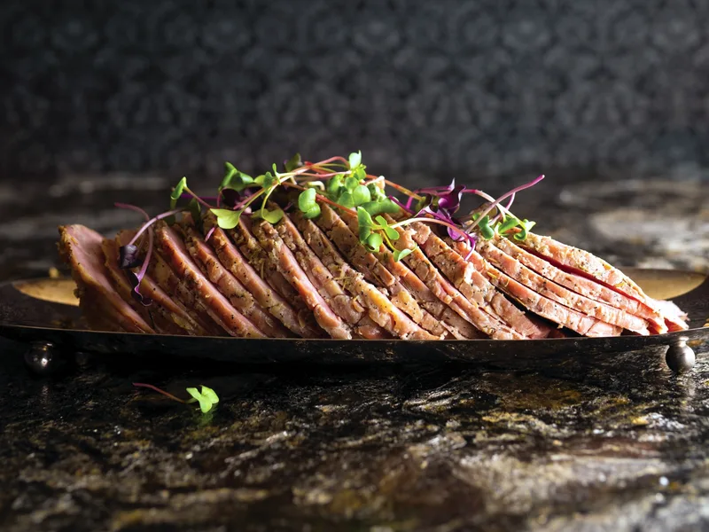 Herb-Crusted Pickled Turkey Roast with White Wine