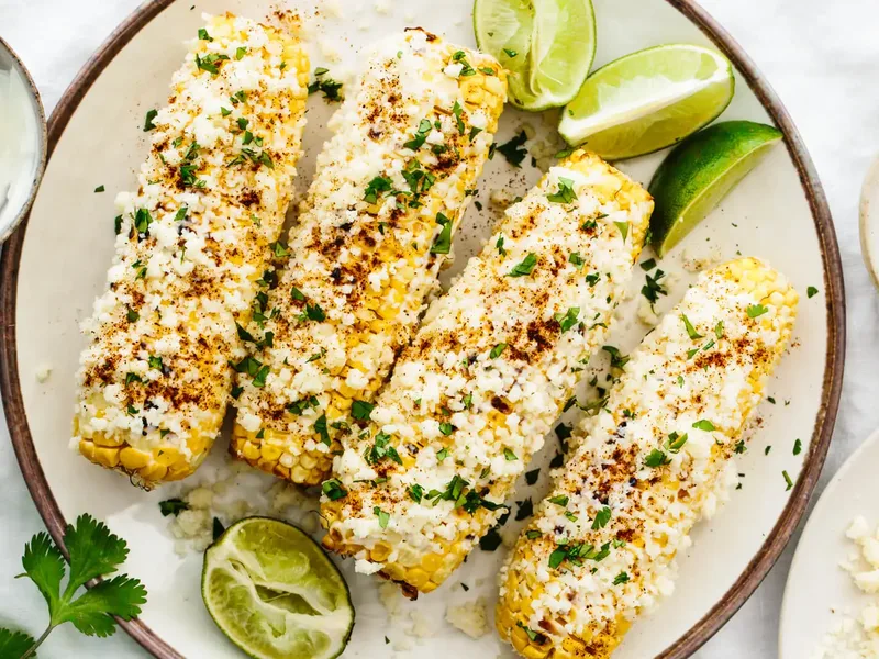 Grilled Mexican Street Corn (Elote) with Cotija and Lime