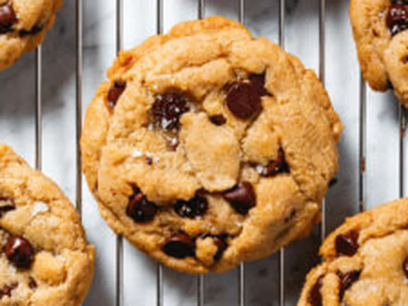 Soft Chocolate Chip Cookies with Dark Chocolate and Sea Salt