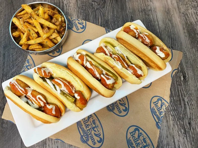 Buffalo Chicken Nugget Sandwich with Homemade Fries