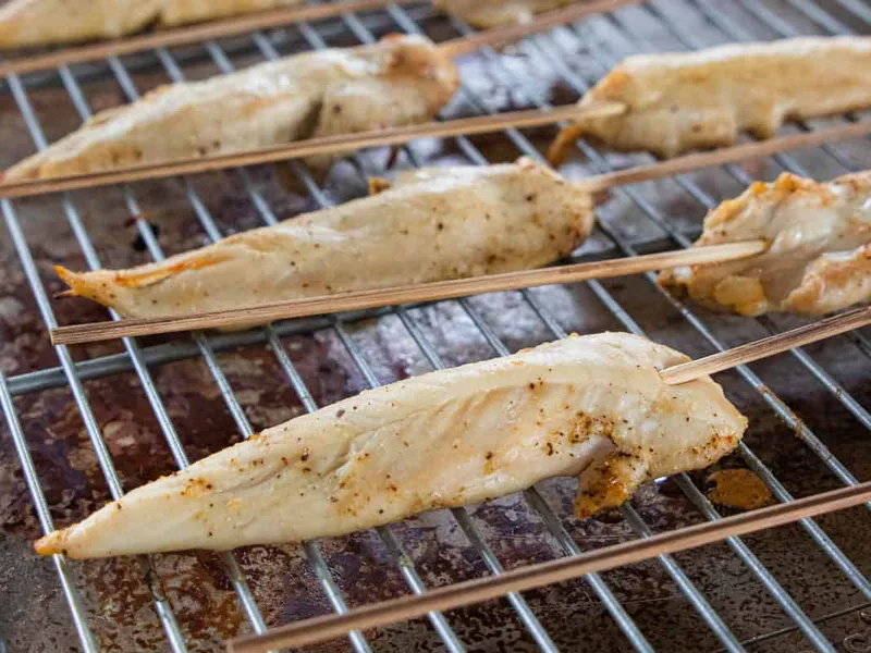 Baked Chicken Skewers with Lemon Garlic Seasoning