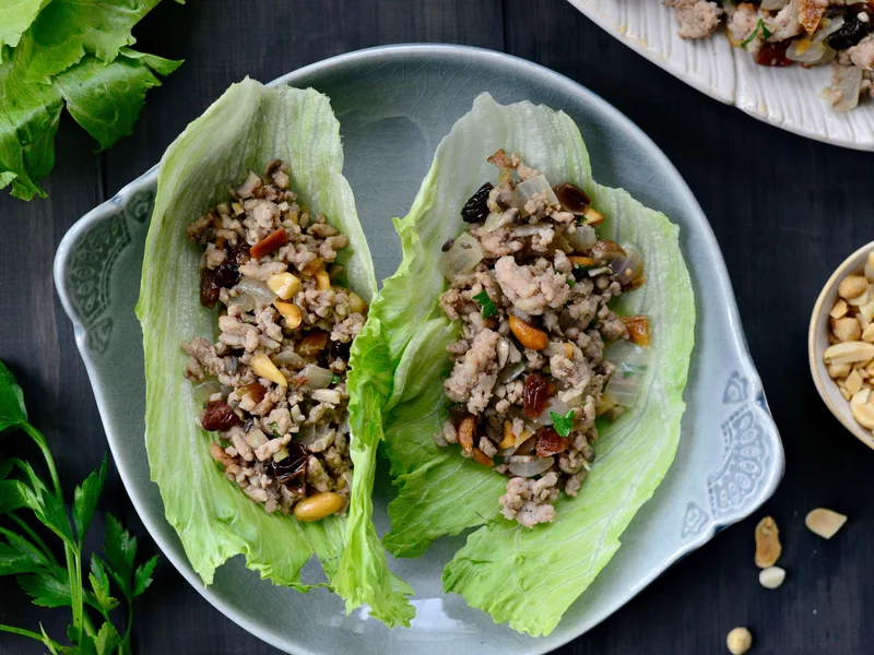 Moroccan Spiced Turkey Lettuce Wraps