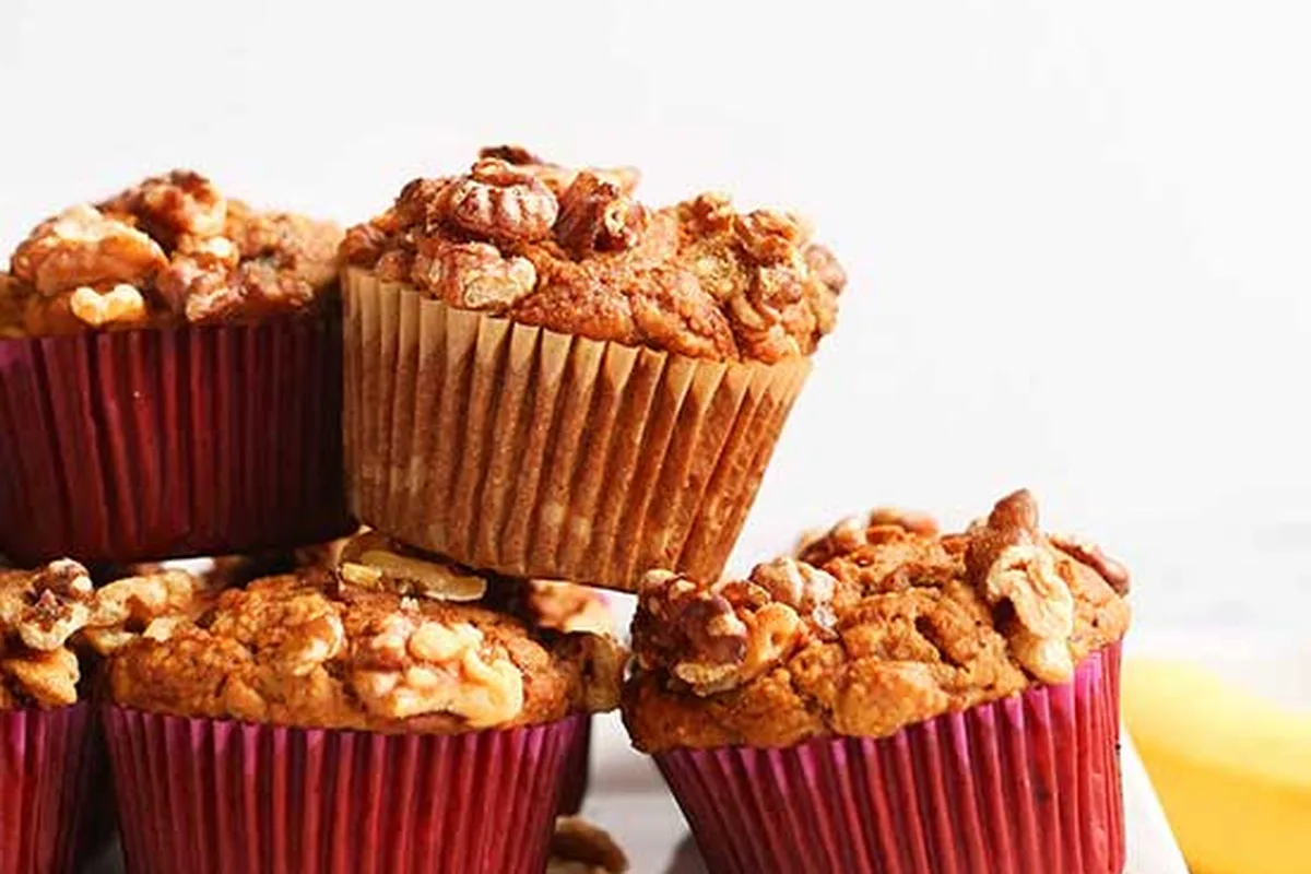 1-Bowl Vegan Banana Nut Muffins with Gluten-Free Flour | EasyCook