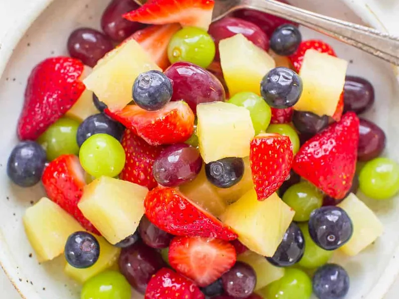 Pina Colada Fruit Salad with Coconut and Extracts